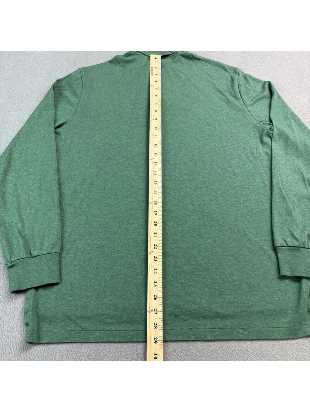 Polo Ralph Lauren Pima Soft Touch Long Sleeve Polo Shirt Large Green Flesh Pony